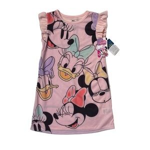 Disney Minnie Mouse Daisy Duck Pajama Nightgown Girls Toddler Size 5T Pink